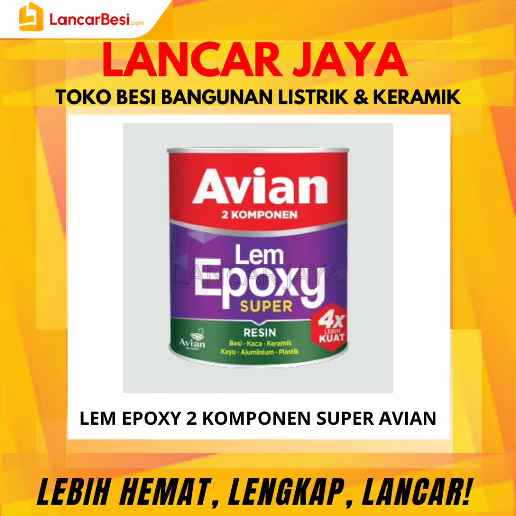 Lem Epoxy 2 komponen Super Avian Brands 1,6kg/set