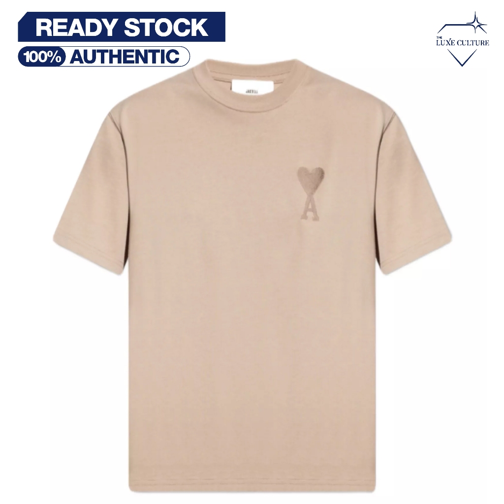 Ami Paris Adc Cream Tee / Kaos Branded Original