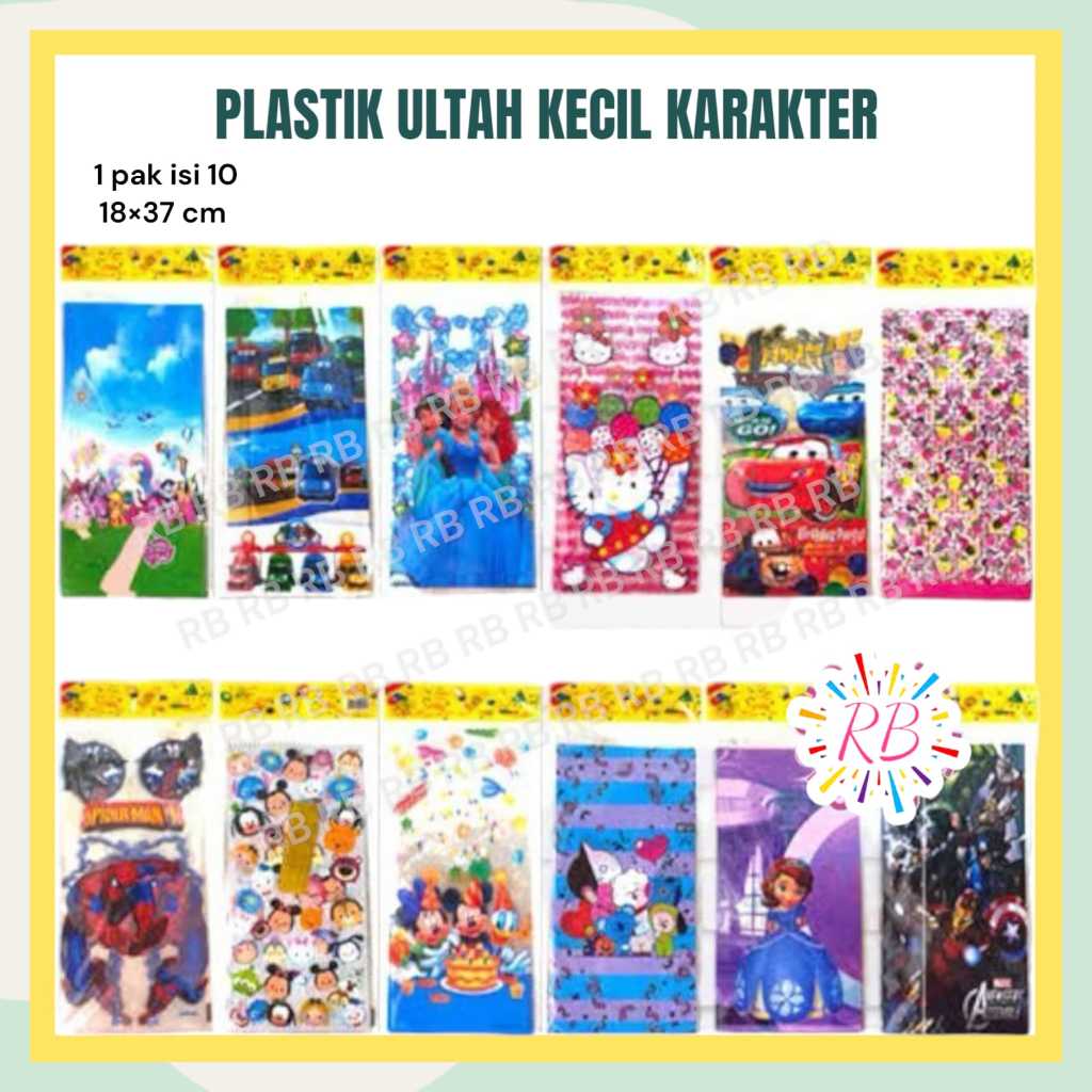 

Plastik Ulang Tahun Anak KECIL isi 10 18x37 CM / Plastik Snack Ulang Tahun
