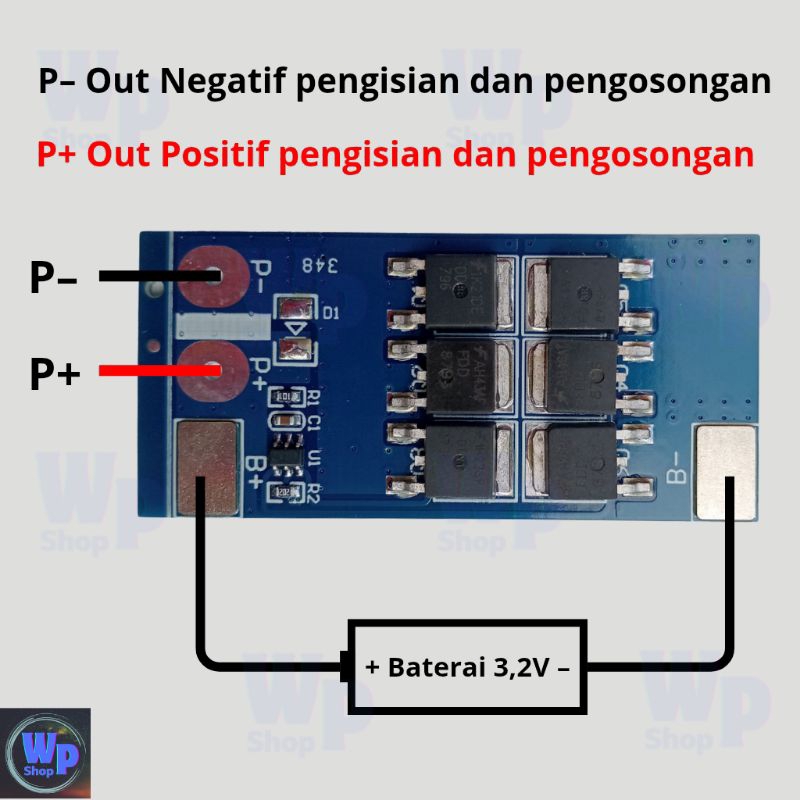 RK BMS 1S 3.2V 24A lifepo4 baterai protecton board