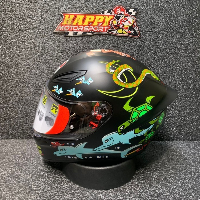 Helm AGV K1 White Zoo Matte Black