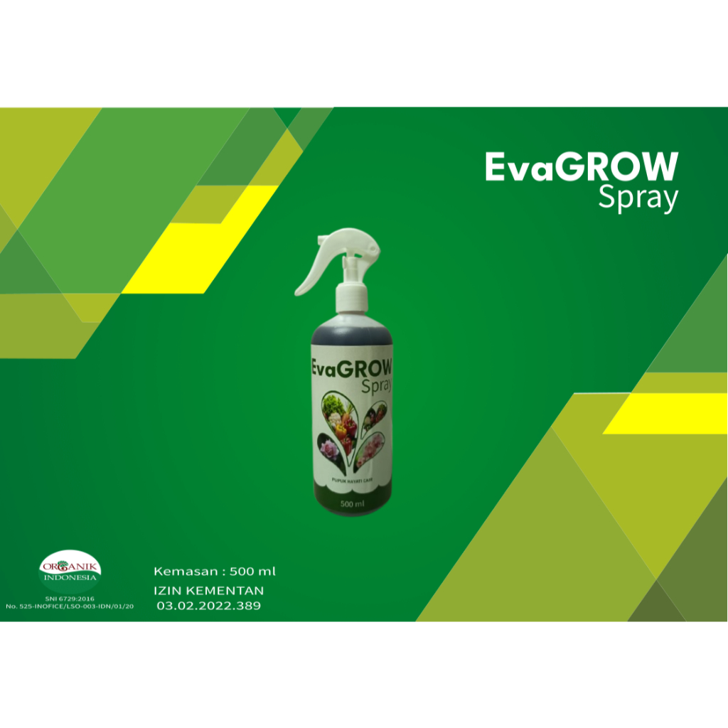 EvaGROW Spray 500 ml - Bio Organic Fertilizer - Pupuk Hayati - Pupuk Organik - Pupuk Tersertifikasi 