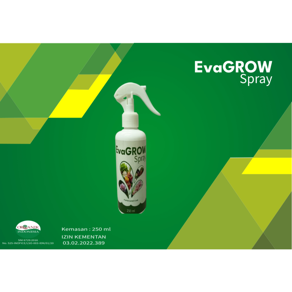 EvaGROW Spray 250 ml - Bio Organic Fertilizer - Pupuk Hayati - Pupuk Organik - Pupuk Tersertifikasi 