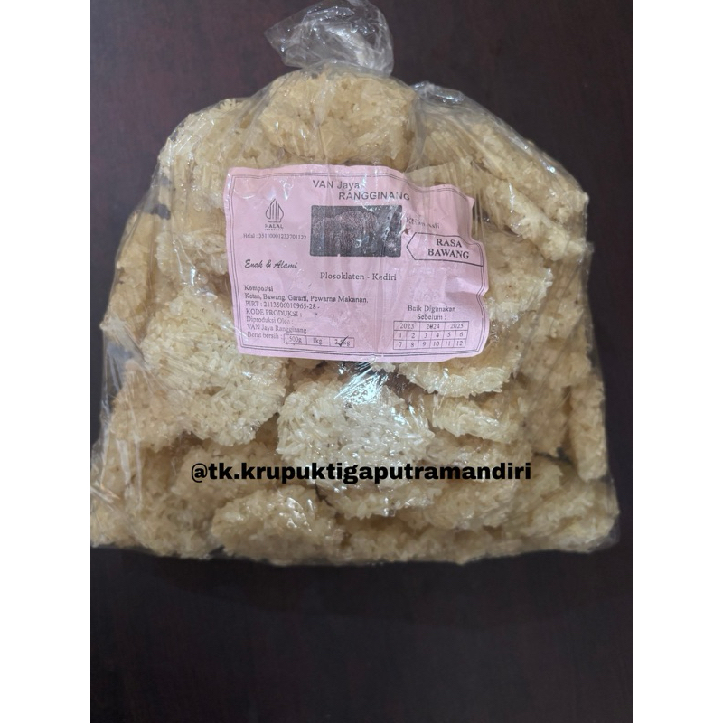 

rengginang mentah rasa bawang asli kediri 2,5kg gurih & renyah