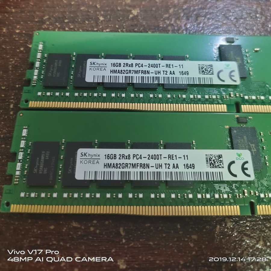 Ram Server DDR 4 16GB 2rx8 PC4-2400T-RE1 ECC Register