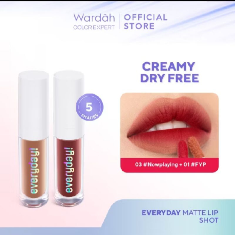Wardah Matte Lip Shot Paket Ombre Lip Cream