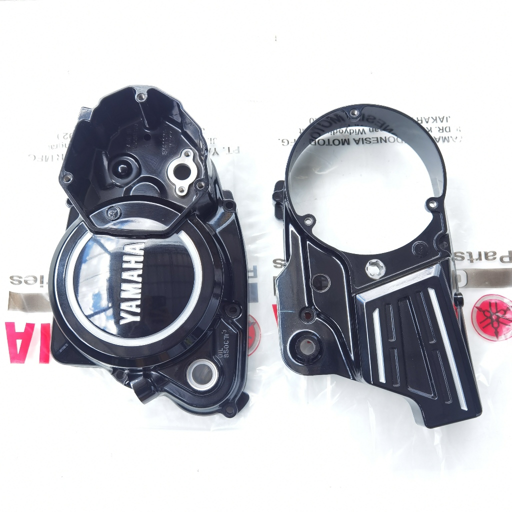 COVER CRANKCASE BAK kALTER BLOK MAGNET KIRI KANAN RX KING LIST PUTIH 3KA-E5411-40 3KA-E5421-60