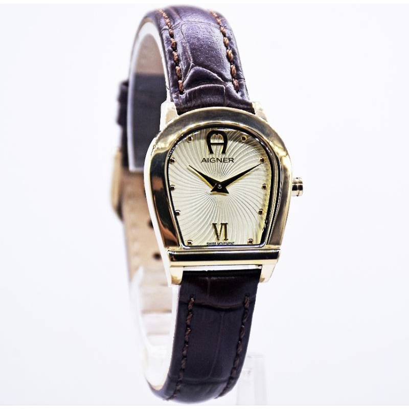 Aigner Ladies Watch Leather Strap Nwt Original