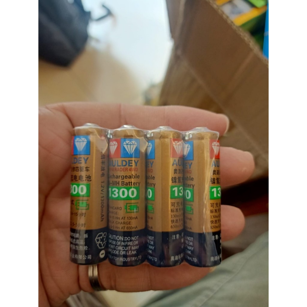 Baterai Cas AULDEY AA 1300Mah 1.2V Baterai Recharger Auldey 1300 mAh A2