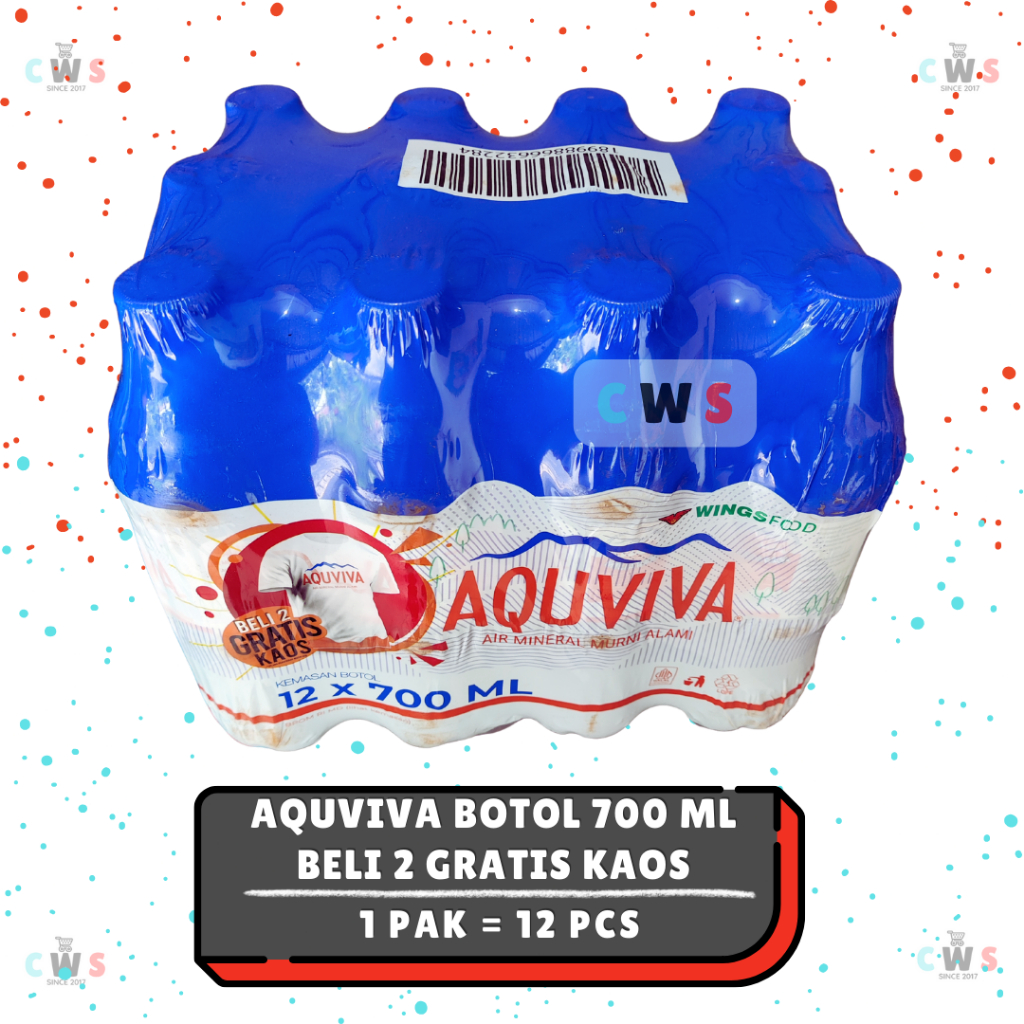 

AQUVIVA Air Mineral Murni Alami Botol 700 ml - 1 Dus / 12 Pcs