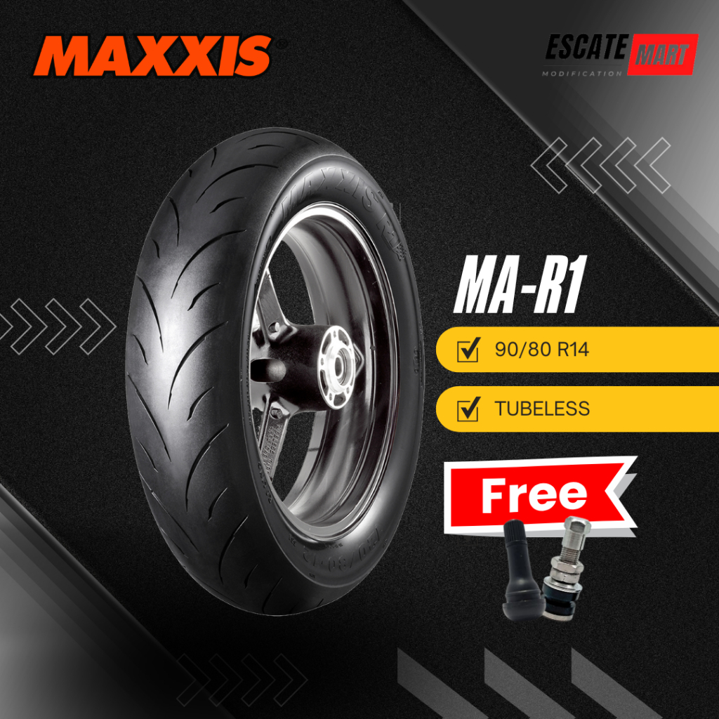 Maxxis MA-R1 90/80- 14 Tubeless Soft Compound - Ban Motor Maxxis MA-R1 90/80 Ring 14 Tubeless