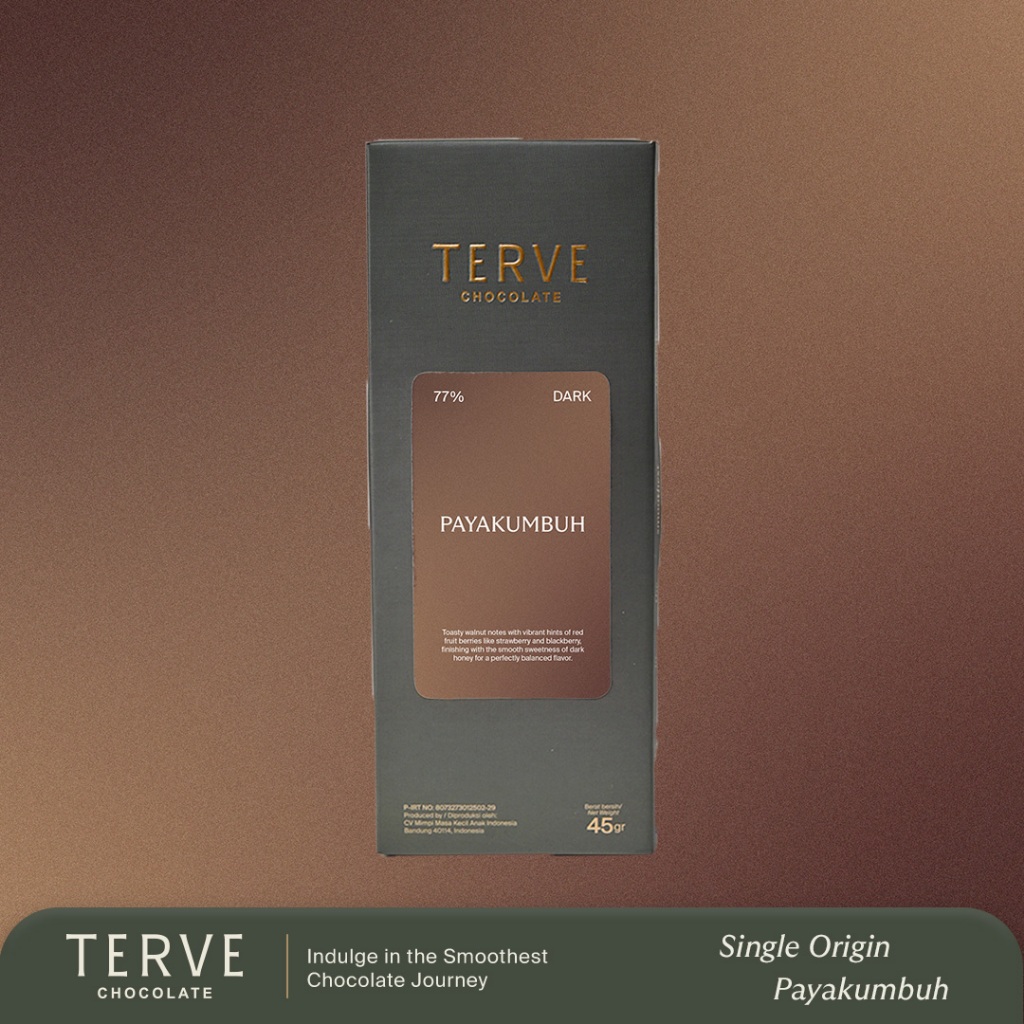 

Terve Dark Chocolate Single Origin Payakumbuh - 45gr