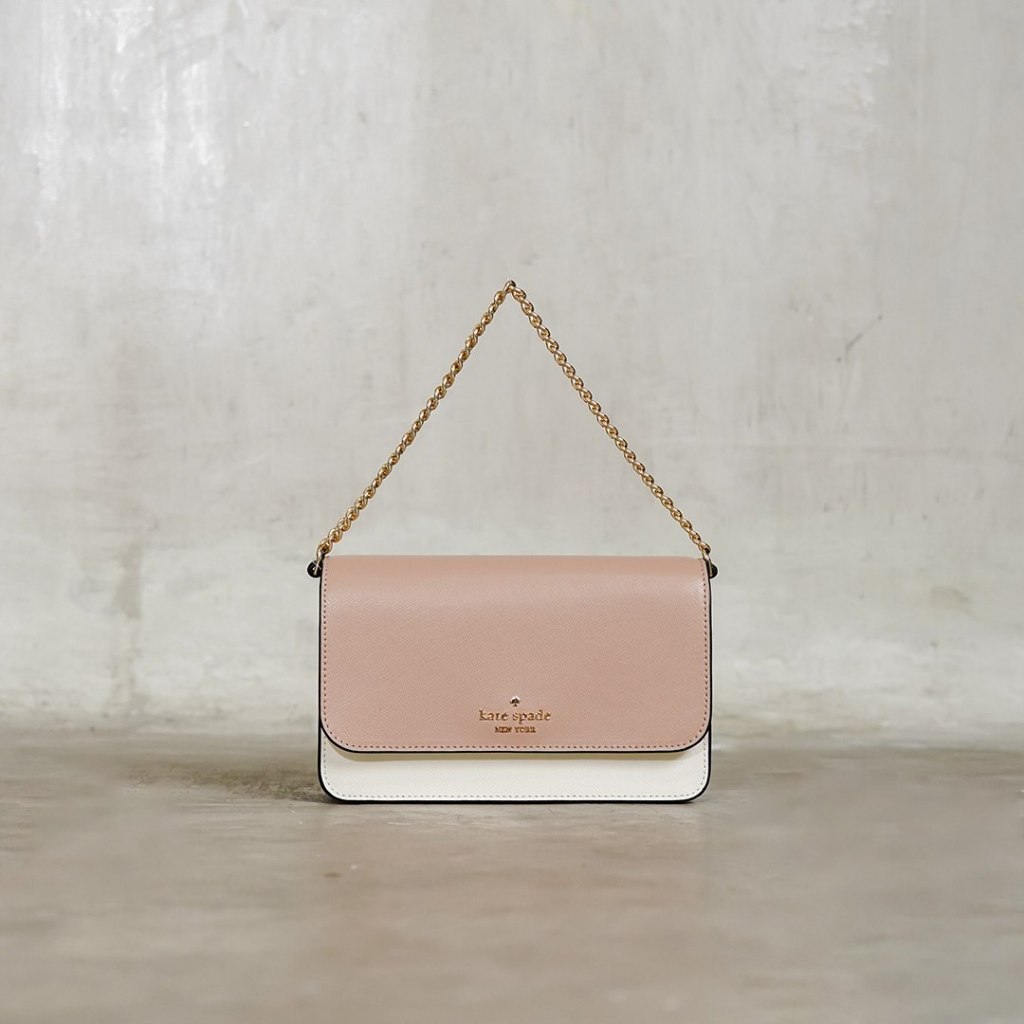 Tas KATE SPADE GOLD PINK MULTI WOC WALLET ON CHAIN BAG 100% ORIGINAL