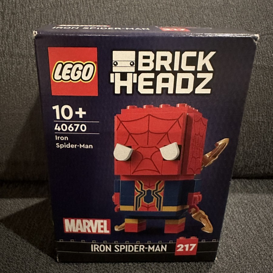 Lego 40670 Marvel iron spiderman, lego brick headz brickheadz original