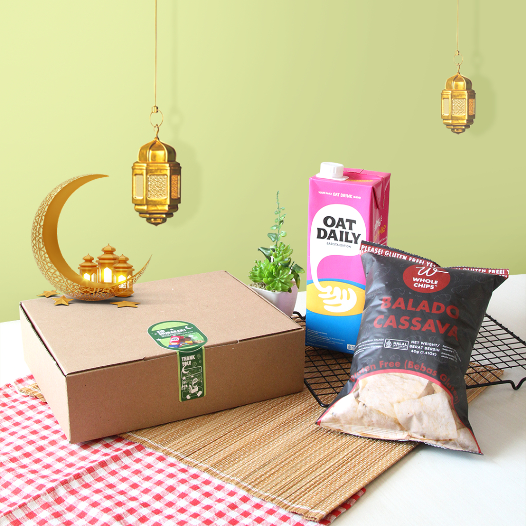 

Hampers Ramadhan Whole Chips x Oat Daily - Whole Chips 40gr + Oat Daily Barista Edition 1L