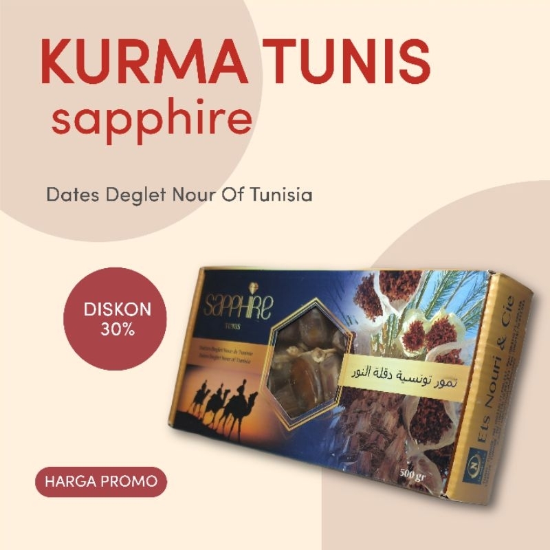 

Kurma Tunisia Tangkai Sapphire 500grm