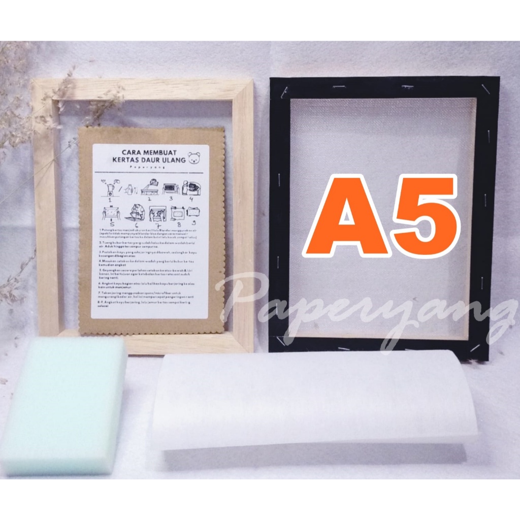 Cetakan Kertas Daur Ulang A5 / Handmade Paper Maker / Kertas Daur Ulang / Paperyang