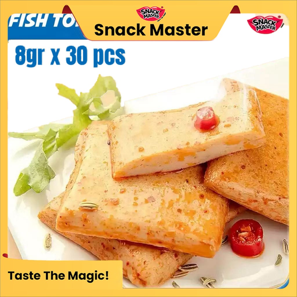 

Snack Master - Odeng 8gr Makanan Pedas Fish Cake Spicy Makanan Ringan Fish Tofu Cemilan Snack Fish Cake Cemilan Pedas
