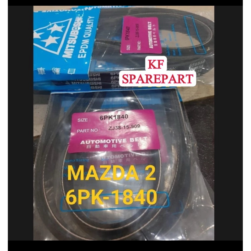 FAN VAN V BELT TALI KIPAS 6PK1840 MAZDA 2 MAZDA2 6PK-1840
