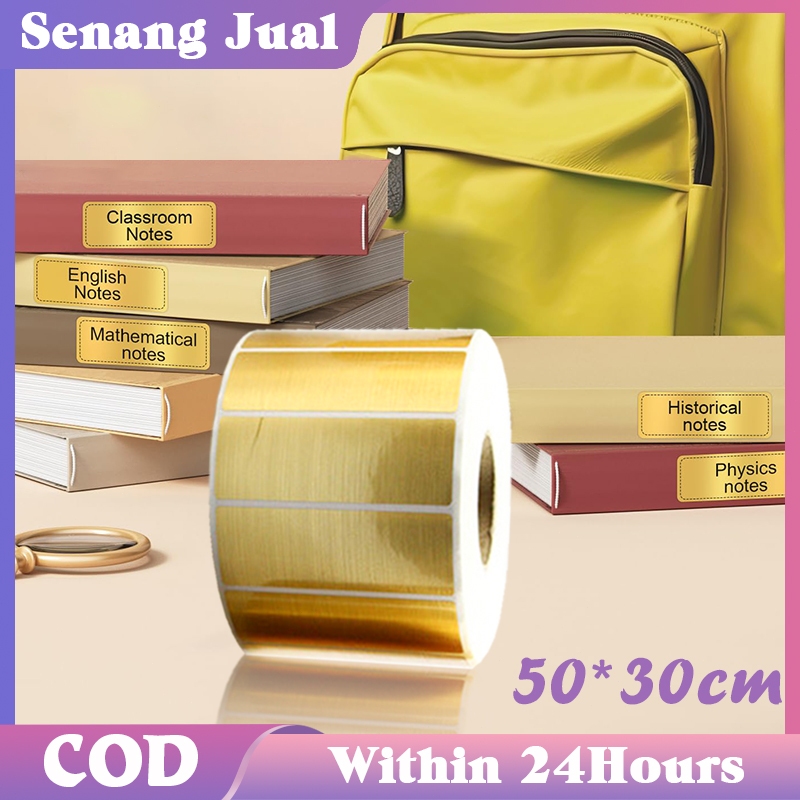 

1000pcs 50*30 Printer Label Sticker Label Thermal Brushed Gold