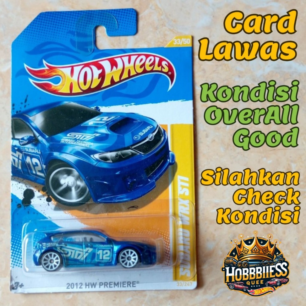 Hot Wheels Subaru WRX STI Biru Metal Original (2012) First Editions