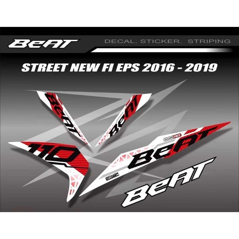 Stiker motor Beat Street 2018
