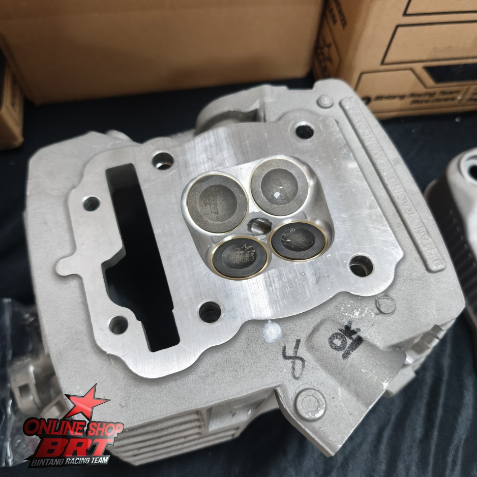PAKET CYLINDER HEAD CRF 150 VERZA NEW MEGAPRO PORTING CNC 4 KLEP BRT KOP CRF4V 4KLEP 4 VALVE