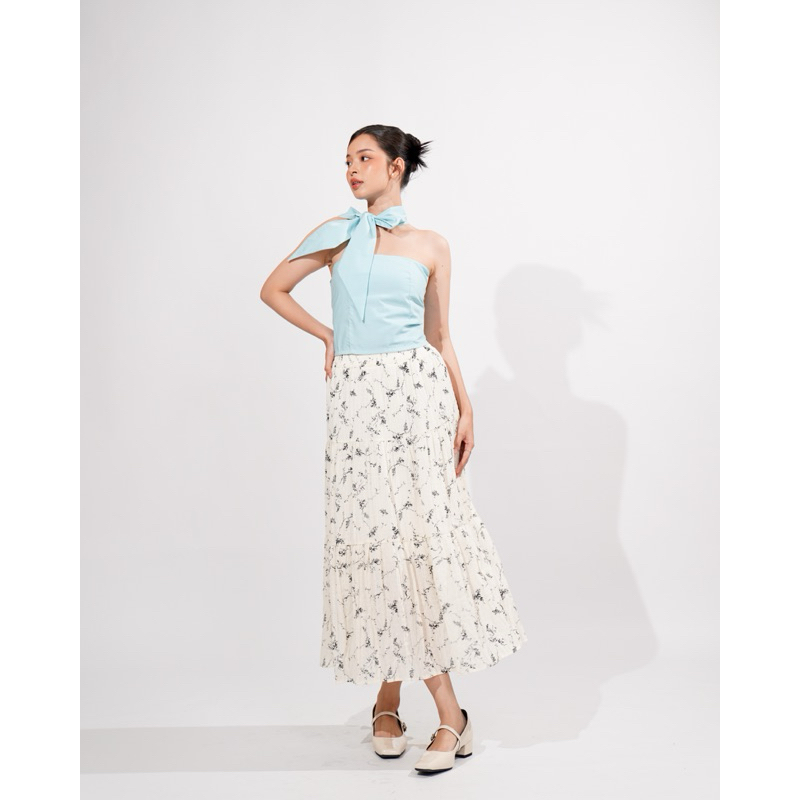 Floral Long Skirt | Rok Panjang Wanita | Rok Korea Wanita | Rok Korean Midi Skirt | Rok Bunga | Rok 