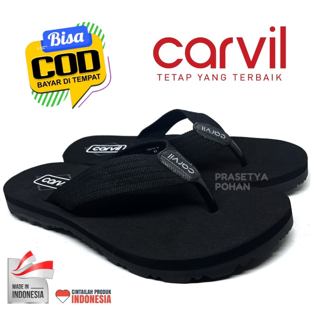 Sandal Pria Carvil Original Anti Air - Sendal Carvil Pria Original