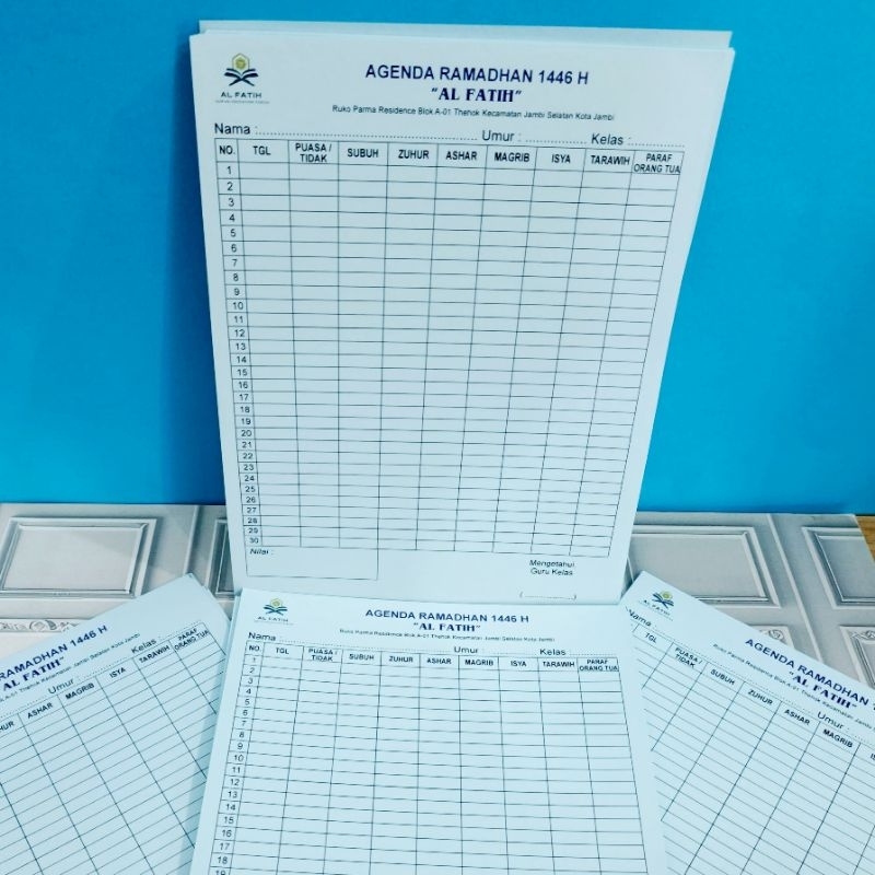 

CETAK CUSTOM KARTU KEGIATAN RAMADHAN / KARTU AMALIYAH RAMADHAN DLL