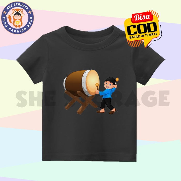 BAJU ANAK KAOS ANAK GAMBAR BEDUG RAMADHAN