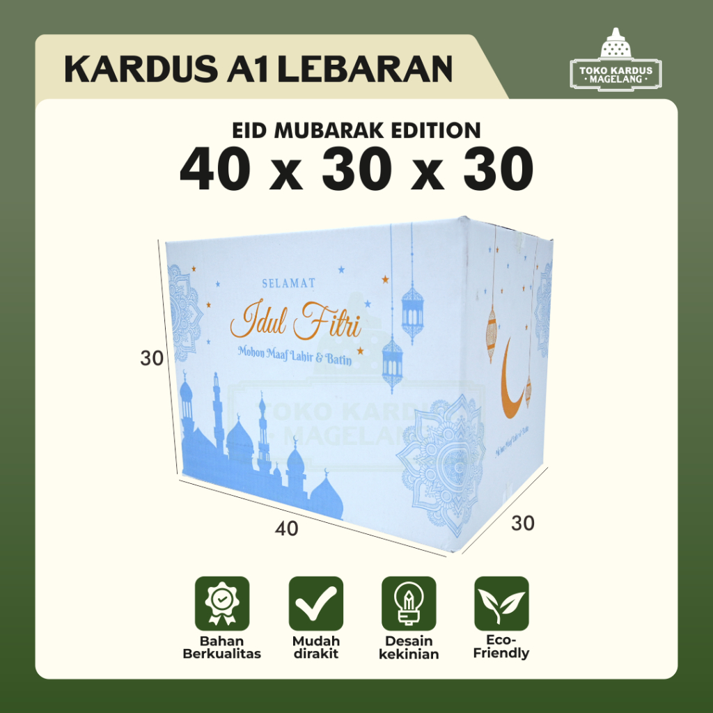 

Box Parcel 40x30X30 Kardus Packing/Parcel/Lebaran/Ied idul Fitri/Paket/Bingkisan sembako/hampers/eid mubarak