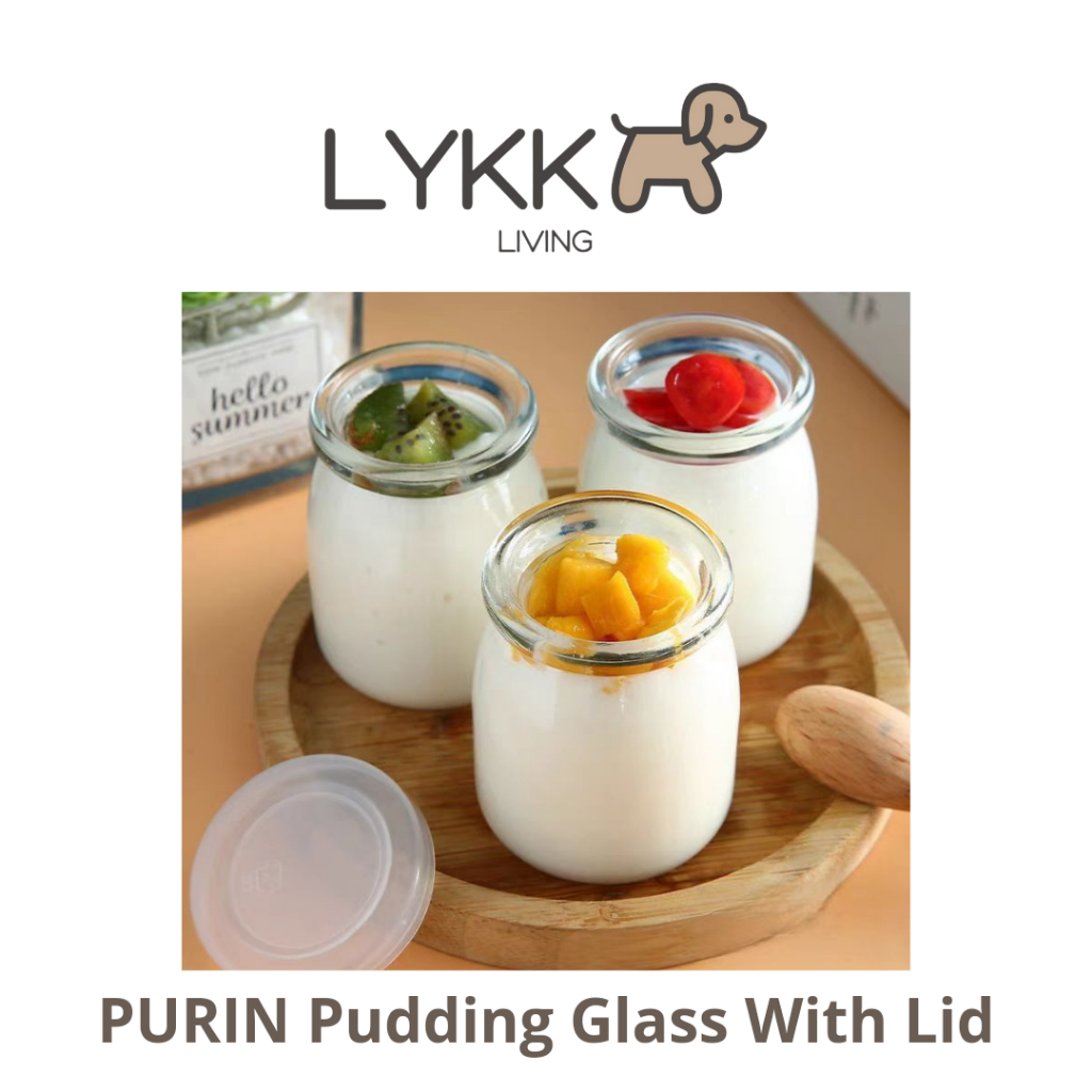 PURIN Pudding Glass Bottle With LID - Toples Kaca dengan tutup Jar - Puding Jar Selai Jar Yoghurt - 