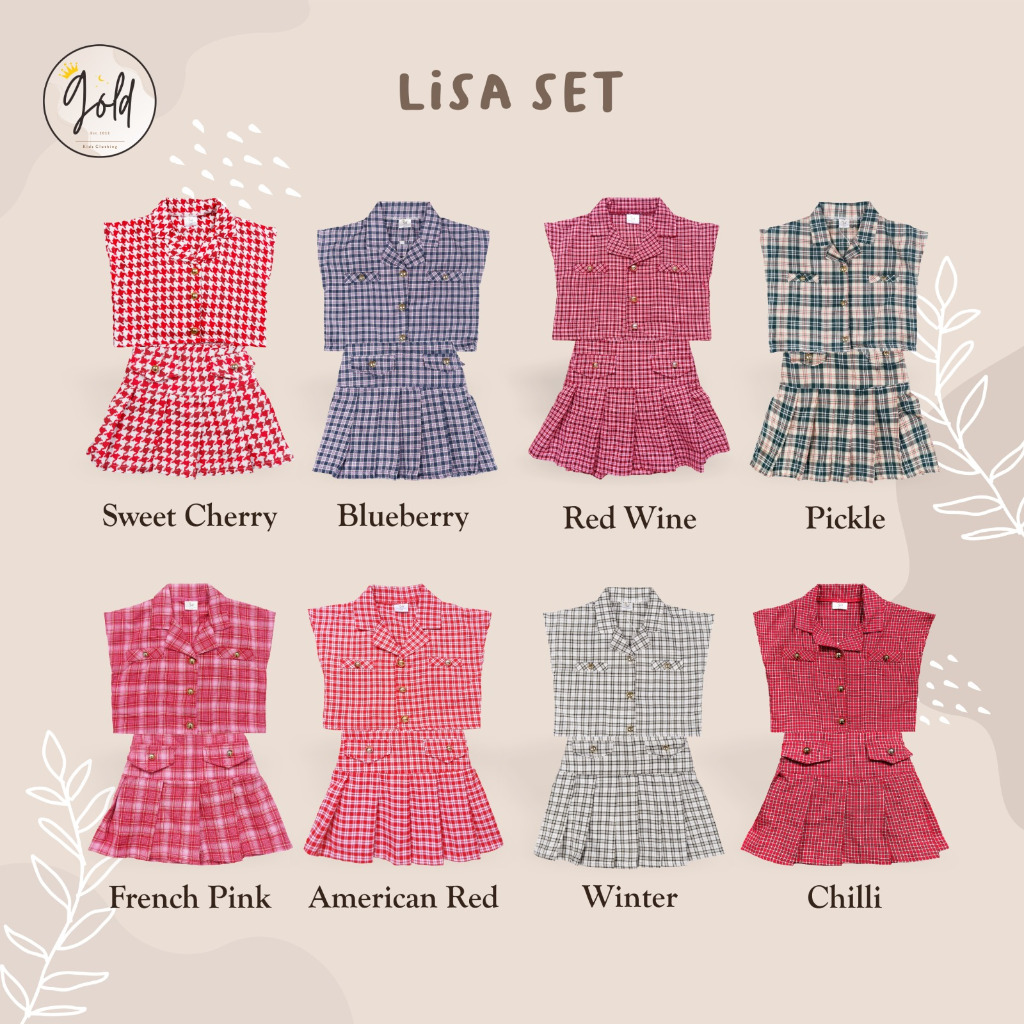 ADOREKIDS LISA SET - Setelan Natal Pakaian Anak Perempuan Goldkids Gold Kids Adore Kids Official Baj