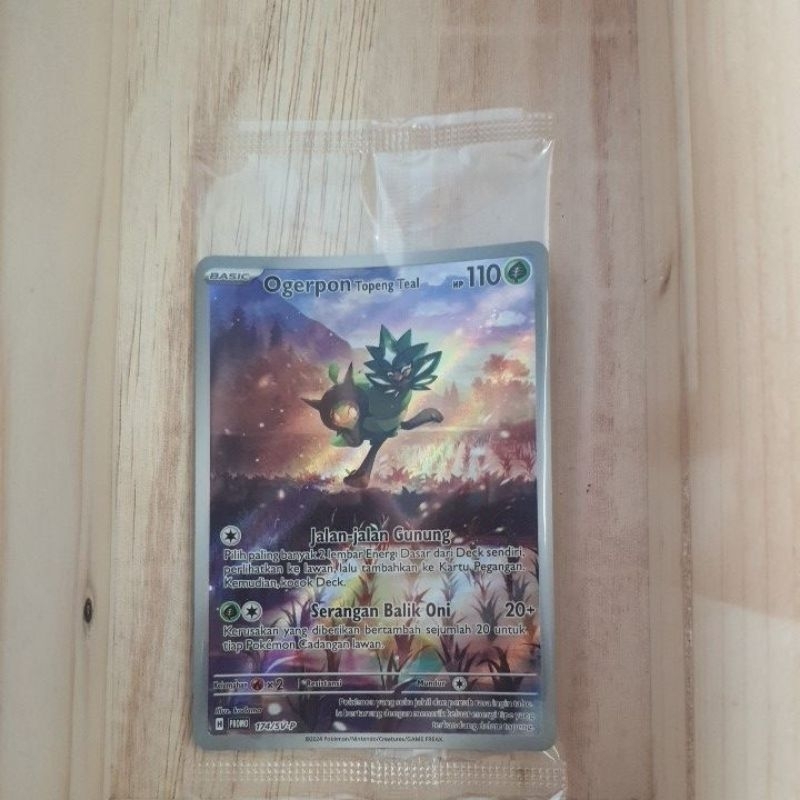 Ogerpon Teal PROMO CARD SEALED TCG POKEMON INDONESIA / KARTU POKEMON INDONESIA