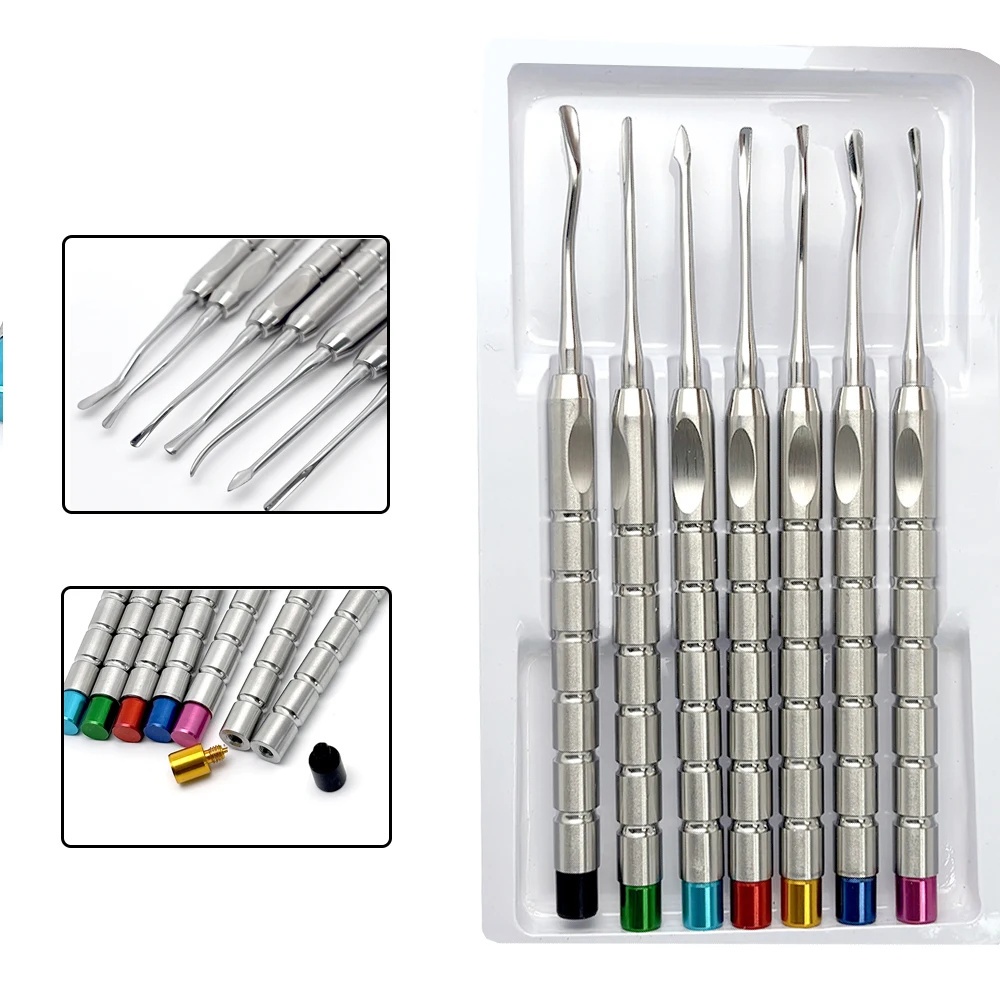 7Pcs/Set Dental Elevator Titanium Alloy Minimally Invasive Tooth Extraction Extractor Instrumen Gigi