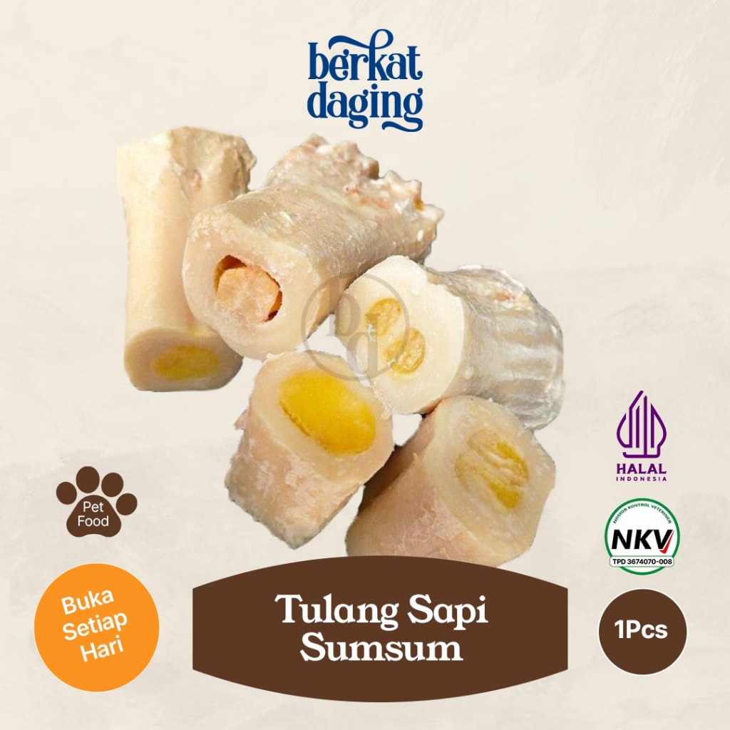 

Tulang Sapi Sumsum untuk Anjing Anabul - 1pcs - Tulang Besar Aman Bisa Semua Usia Doggy