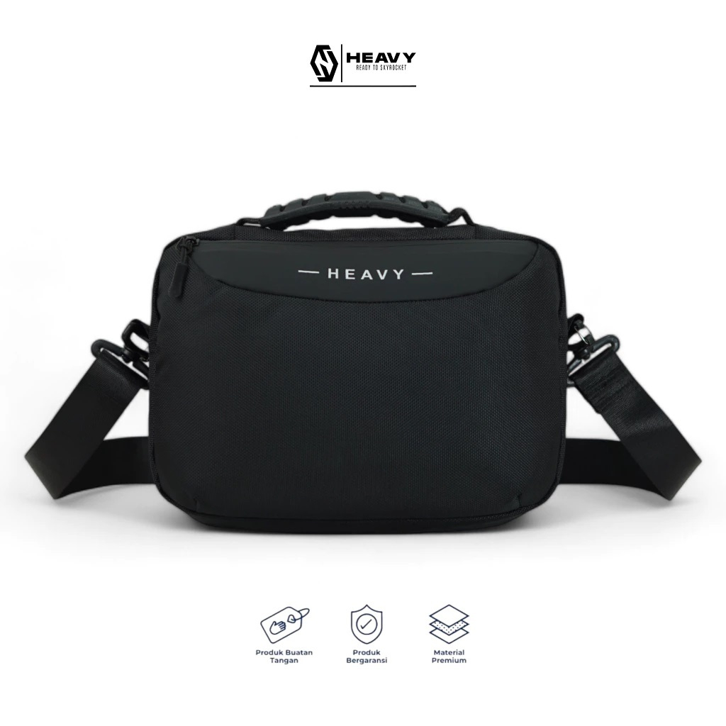Heavy Tas Selempang Slingbag Pria Premium Tenteng iPad Tablet Waterproof Tahan Air