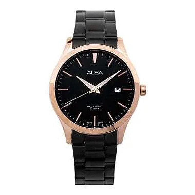 Alba AS9M30X1 Rosegold Black Man Original Garansi Resmi 1 Tahun