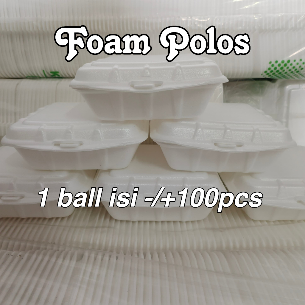 ( Khusus Instan ) Sterofoam Polos Merk TKS, Styrofom Polos Tanpa Sekat / Styrofoam Polos / Box Nasi