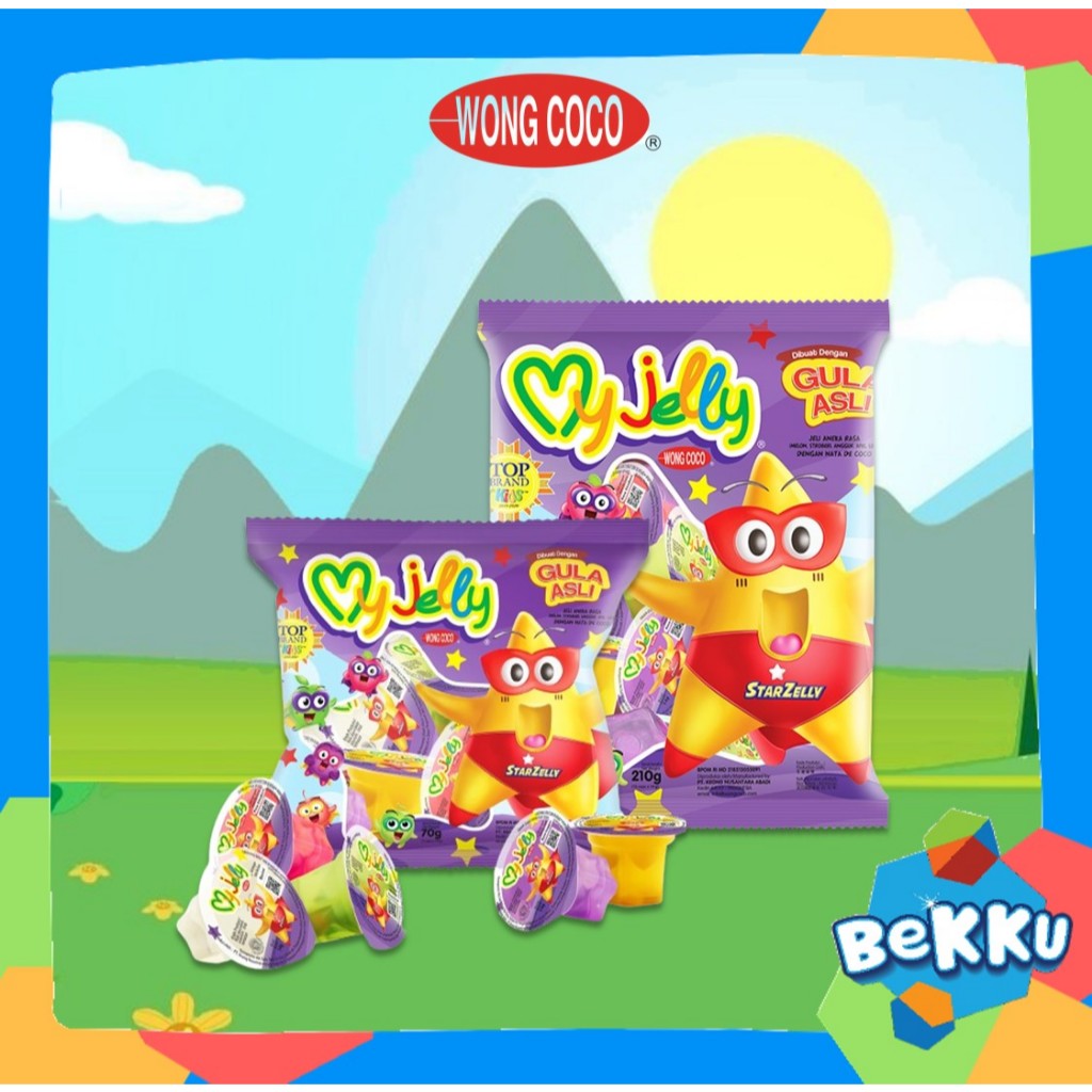 

Wong Coco My Jelly Series / 5pcs dan 15pcs / Jelly Gula Asli Tanpa Pengawet / Cemilan Anak / Bekku