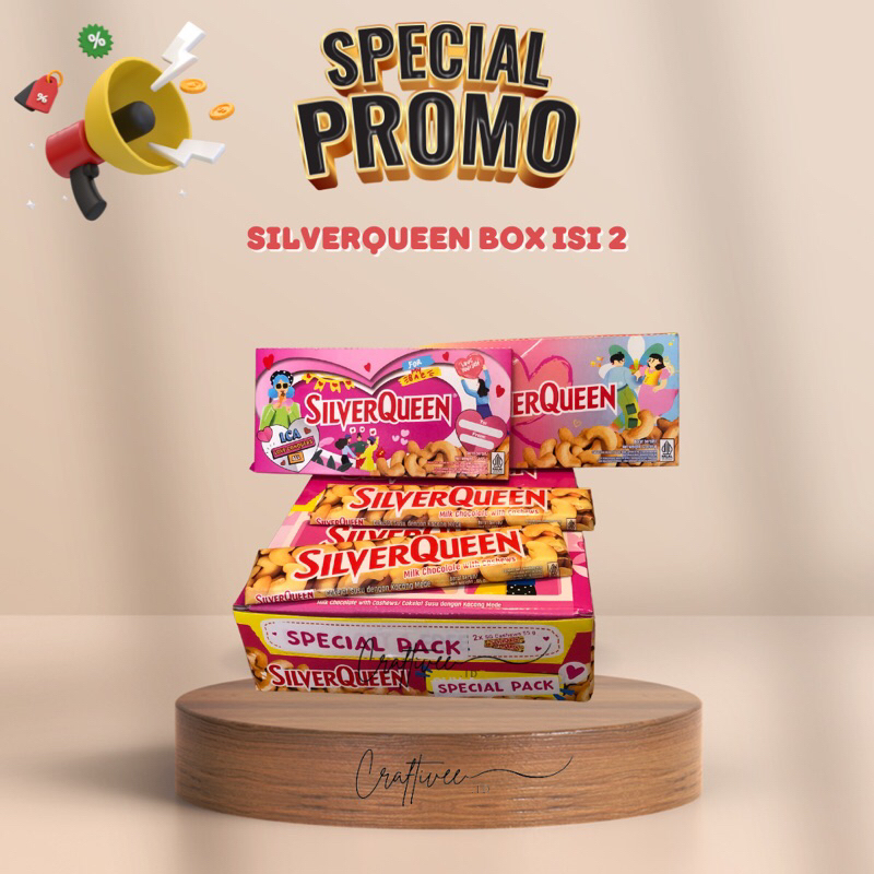 

Silverqueen Box isi 2 berat 55 gr