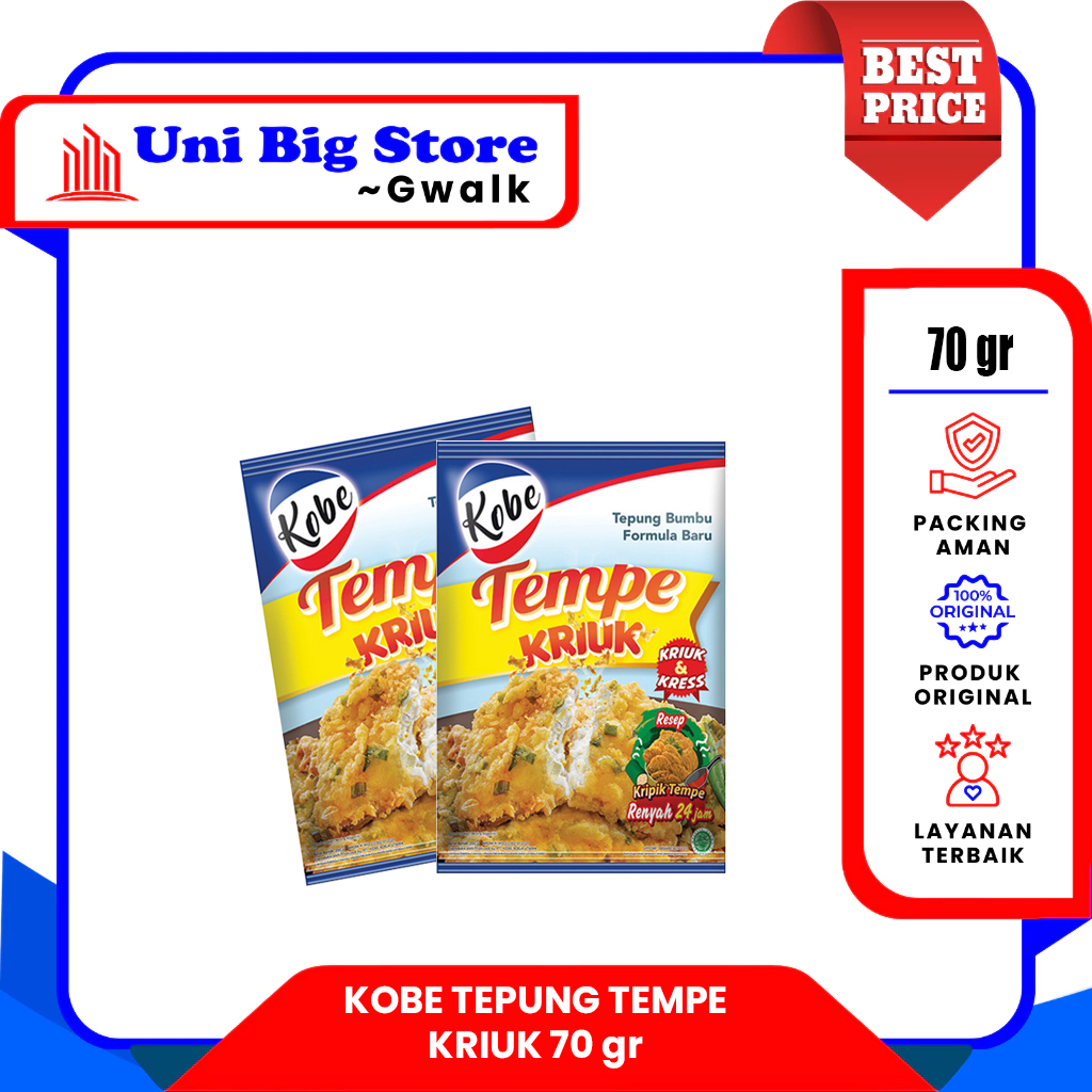 

KOBE TEPUNG BUMBU TEMPE GORENG KRIUK - 70 gr