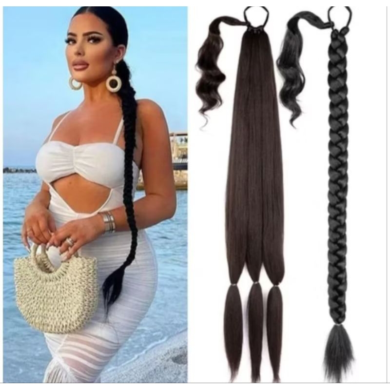 Rambut Kepang Panjang Hair Extension Kepang Rambut  Sambung  Kepang Rambut Palsu Rambut Anyam  Rambu