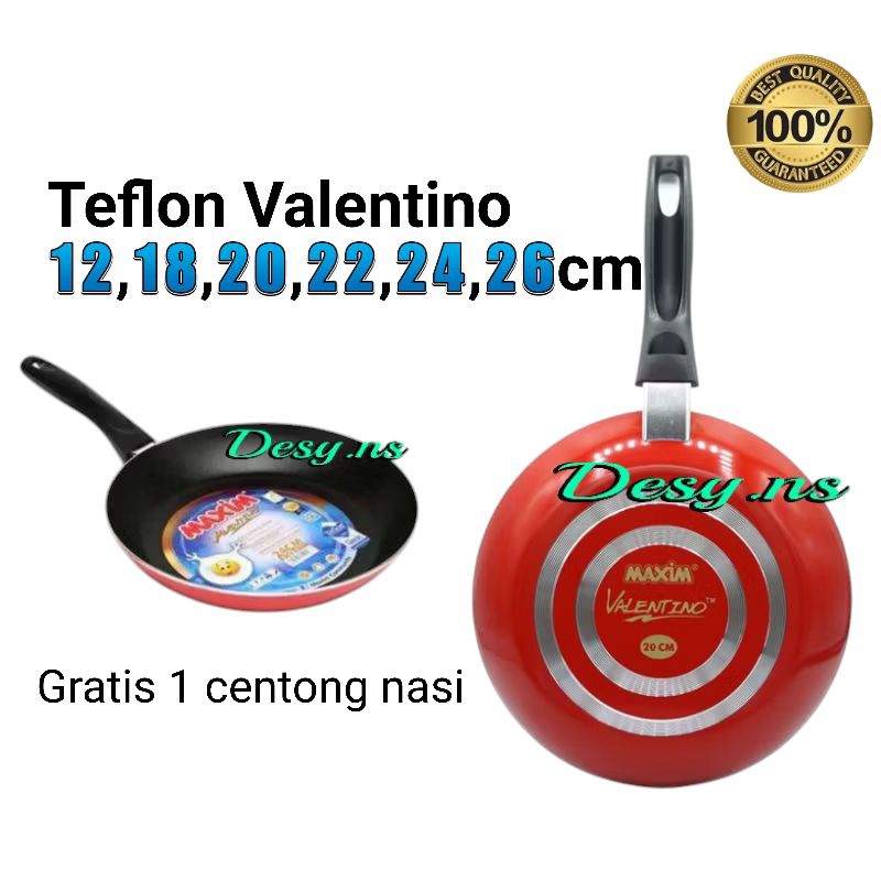 Teflon MAXIM valentino 12-26cm/Frypan MAXIM valentino 12-26 cm/Teflon valentino/Teflon penggorengan