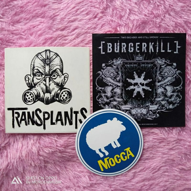 Sticker Official music merchandise Tranplants - Burgerkill - Mocca