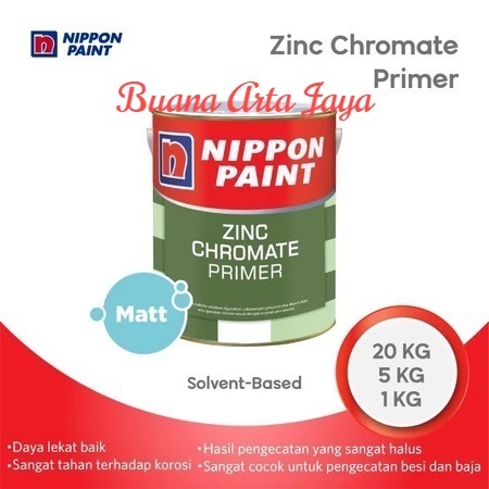 Nippon Zinchromate Primer Besi & Baja Nippon Paint - 1 kg