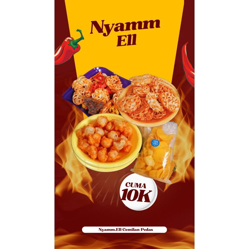 

Nyamm.ell-Cemilan Pedas enak gurih