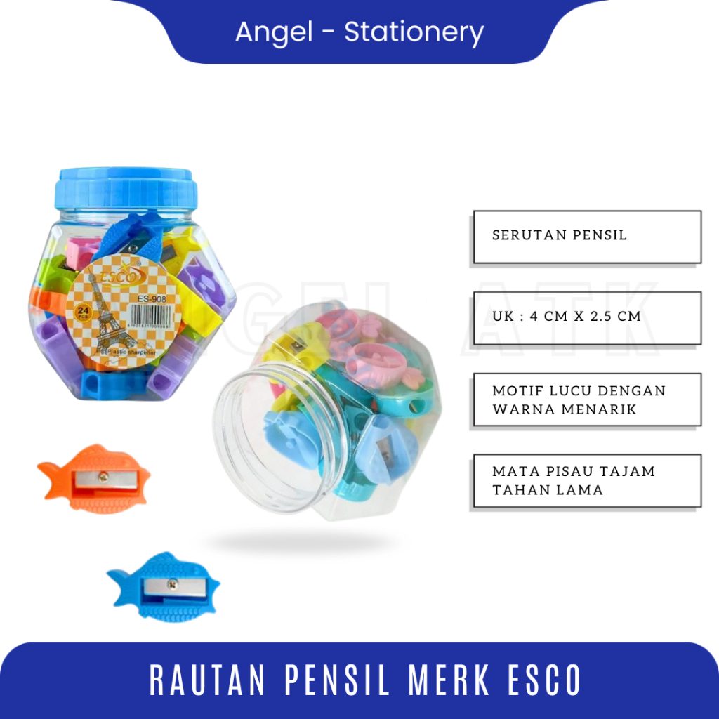 

Serutan Pensil Lucu / Isi 24 Pcs / Serutan Mini / Rautan Karakter Lucu / Penyerut Pensil / Serutan Anak Warna Warni / Bayar di Rumah / Atk Blessing