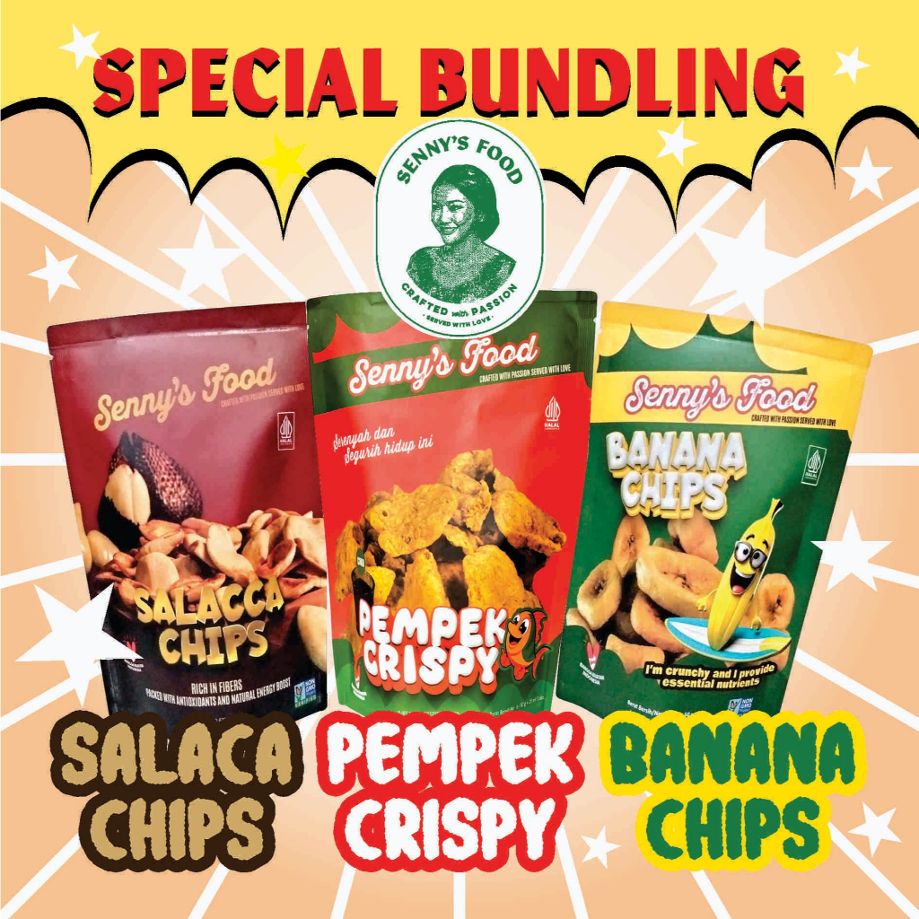 

Bundling Spesial Combo Keripik Buah - Buahan + Pempek Krispi Instan